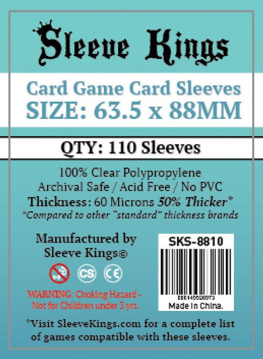 Sleeve Kings Board Game Sleeves Card Game (63.5mm x 88mm) (110 Sleeves)
