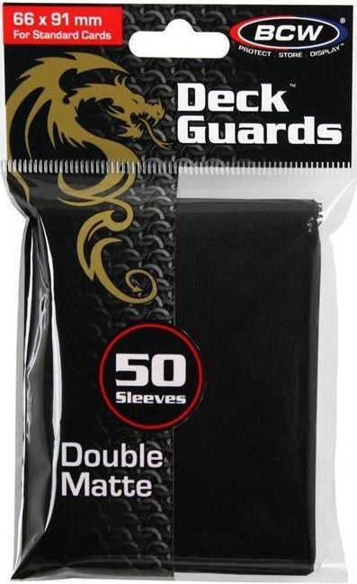 BCW Deck Protectors Standard Matte Black (50 Sleeves Per Pack)