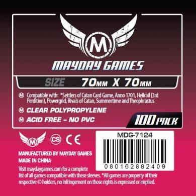 Mayday Games 70 X 70 mm - 100 Pack Small Square Card Sleeves