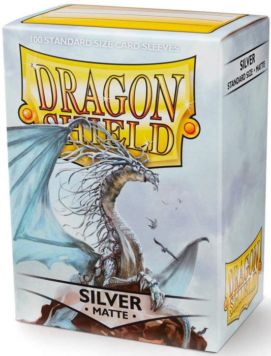 Dragon Shield 100 Count Standard Matte Sleeve Silver