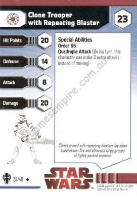 Star Wars Miniatures Galaxy at War 23 Clone Trooper with Repeating Blaster