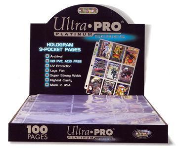 Ultra Pro 9 Pocket Page Platinum Series Box of 100
