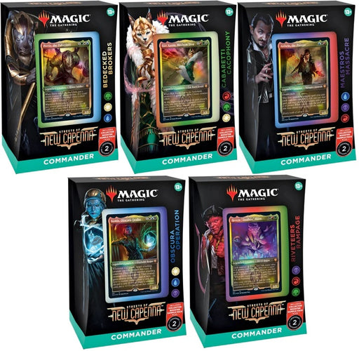 Magic the Gathering Streets of New Capenna Commander Deck Set of 5