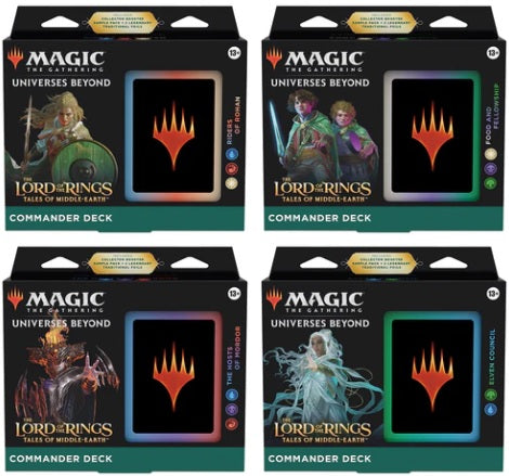 Magic the Gathering The Lord of the Rings Tales of Middle Earth Commander Deck Set of 4