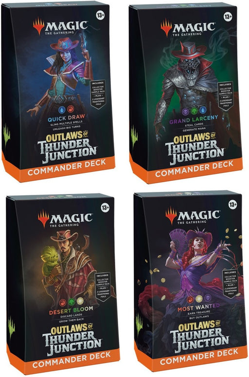Magic the Gathering Outlaws of Thunder Junction Commander Deck Set of 4