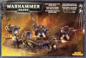 Warhammer 40K Space Marines Space Marine Scouts with Sniper Rifles (5 figures) 48-29