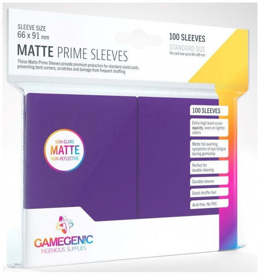 Gamegenic Matt Prime Card Sleeves Purple (66mm x 91mm)