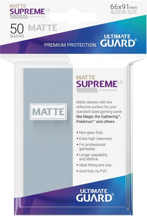 Ultimate Guard Supreme UX Sleeves Standard Size Matte Transparent (50)