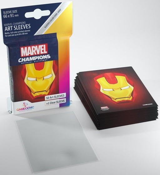 Gamegenic Marvel Champions Art Sleeves - Iron Man (66mm x 91mm) (50 Sleeves)