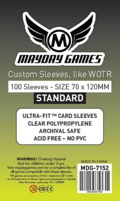 Mayday Games 70 x 120mm Tarot Card Sleeves (100)