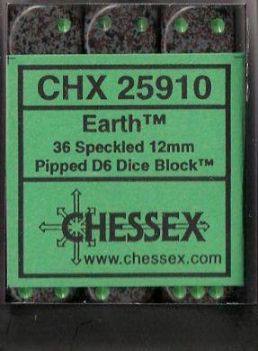 Dice Speckled 12mm D6 Earth (36) CHX25910