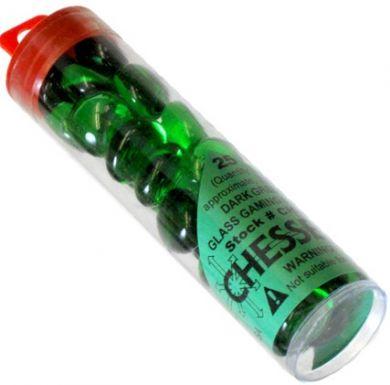 Glass Stones Dark Green in a Tube (25 Approx)