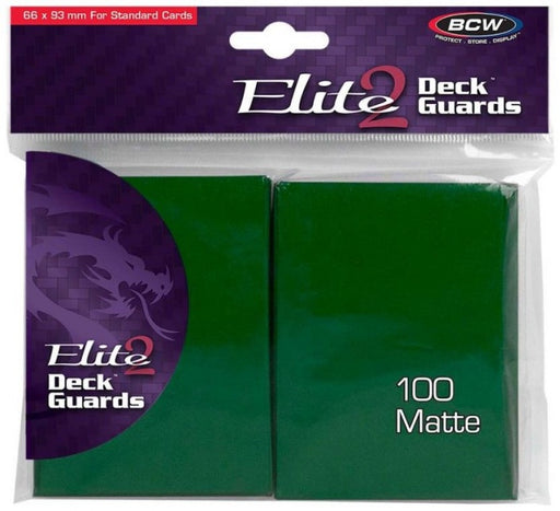 BCW Deck Protectors Standard Elite2 Matte Green (66mm x 93mm)