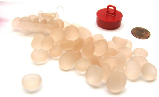 Glass Stones Crystal Pink Frosted in a Tube (25 Approx) CHX01194