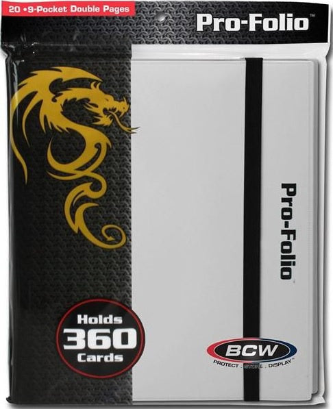 BCW Pro Folio Binder 9 Pocket White