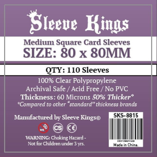 Sleeve Kings Board Game Sleeves Medium Square (80mm x 80mm) (110 Sleeves)