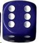 Dice Opaque 16mm d6 Purple/White Dice Block (12)
