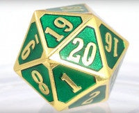 Die Hard Dice Metal MTG Roll Down Counter - Shiny Gold Emerald (Single)