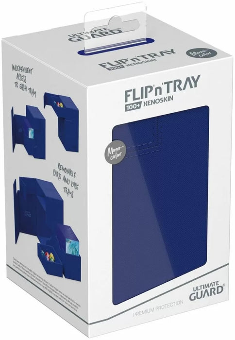 Ultimate Guard Flip n Tray 100+ XenoSkin Monocolor Blue Deck Box