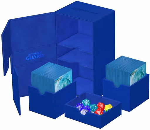 Ultimate Guard Twin Flip n Tray 200+ XenoSkin Monocolor Blue Deck Box