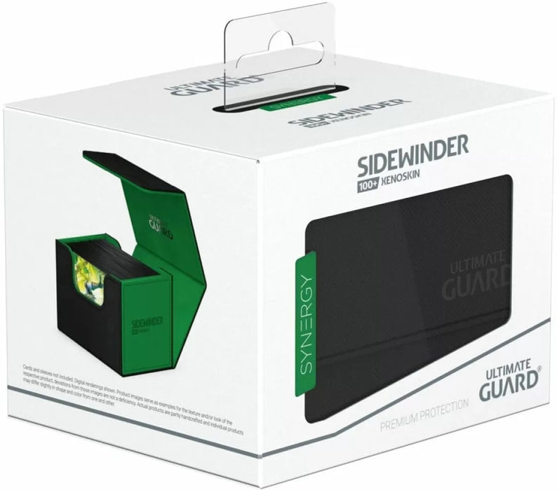 Ultimate Guard Synergy Sidewinder 100+ Black/Green Deck Box