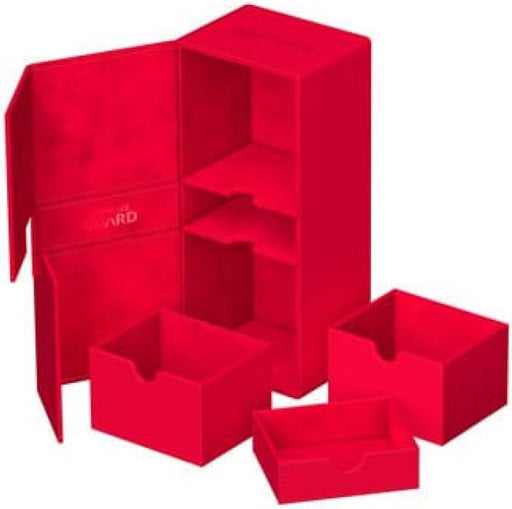 Ultimate Guard Twin Flip n Tray Deck Case 266+ Xenoskin Red Deck Box