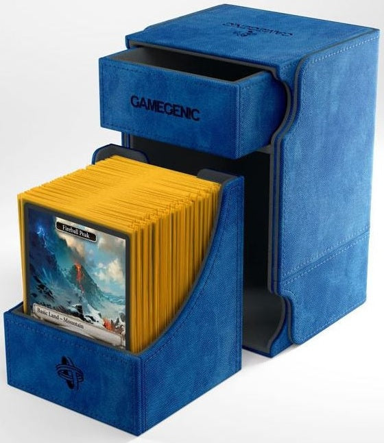 Gamegenic Watchtower Holds 100 Sleeves Convertible Deck Box Blue