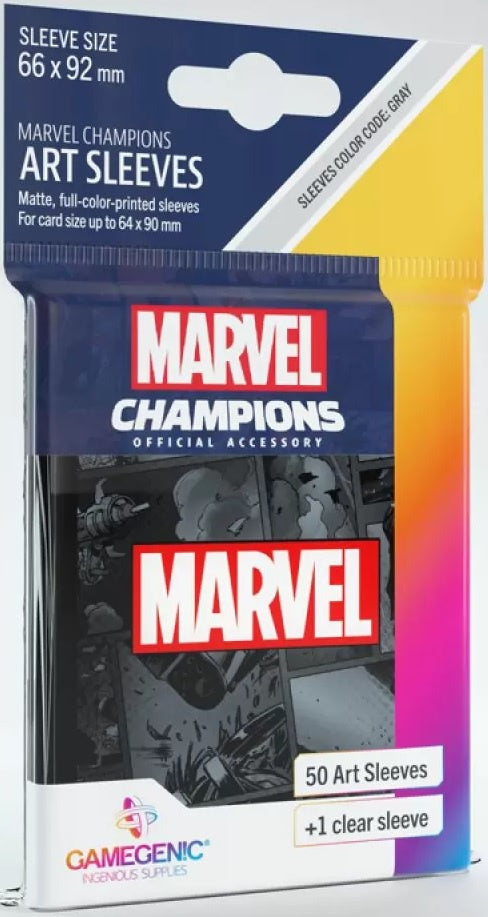Gamegenic Marvel Champions Art Sleeves Marvel Black