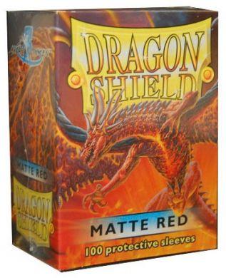 Dragon Shield 100 Count Standard Matte Sleeve: Red