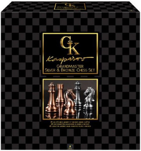 Kasparov Chess Set Grandmaster Silver & Bronze