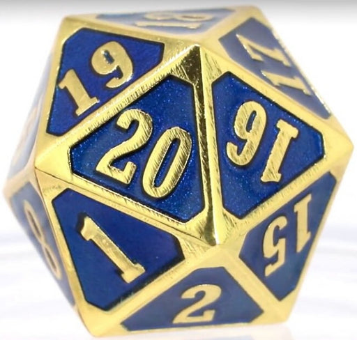 Die Hard Dice Metal MTG Roll Down Counter - Shiny Gold Sapphire (Single)