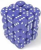 Dice Opaque 12mm D6 Purple with White (36) CHX25807