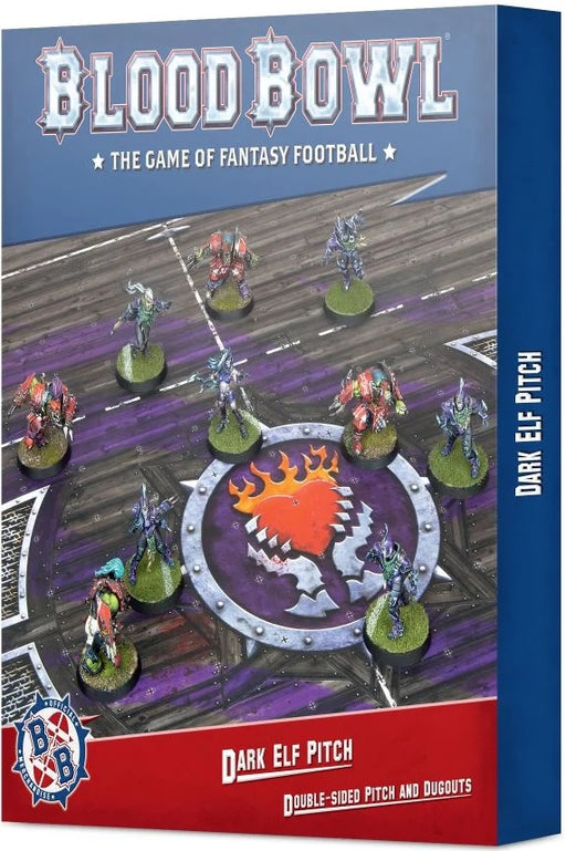 Blood Bowl Dark Elf Team Double-sided Pitch and Dugouts Set