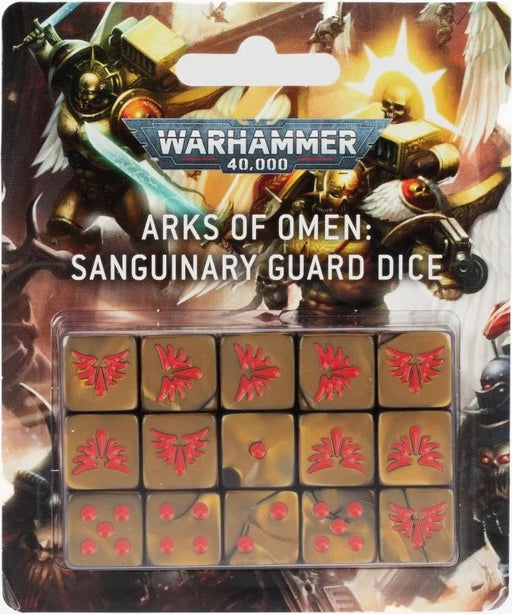Warhammer 40K Arks of Omen Sanguinary Guard Dice Set Pre Order Delayed