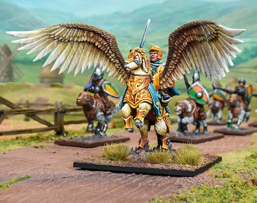 Kings of War Halfling General on Winged Aralez
