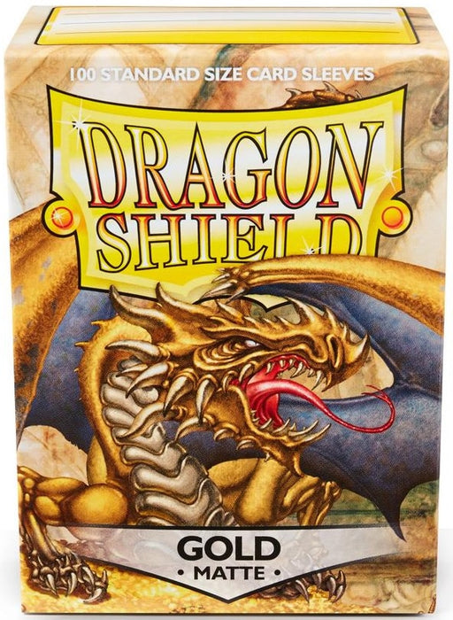 Dragon Shield 100 Count Standard Matte Sleeve: Gold