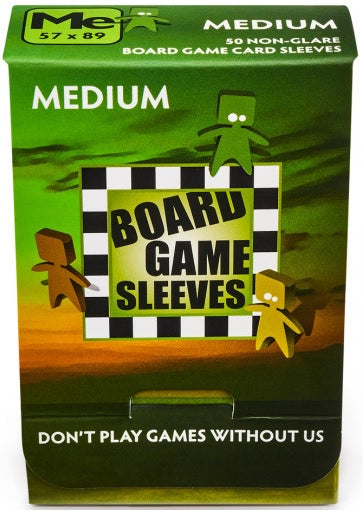 Dragon Shield Sleeves Board Game Matte Clear -Standard American Medium (57x89mm) Box of 50