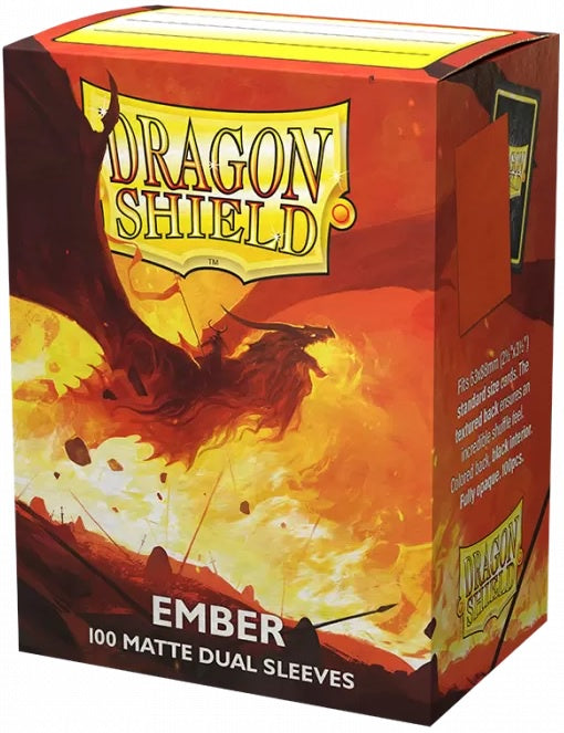 Sleeves Dragon Shield Box 100 Standard Size Dual Matte Ember