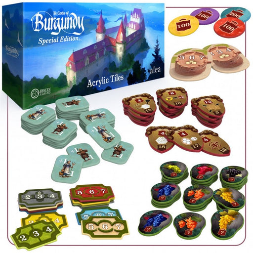 Castles of Burgundy Special Edition Upgraded Tokens Acrilic
