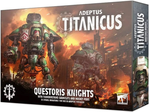 Adeptus Titanicus Questoris Knights with Thunderstrike Gauntlets and Rocket Pods 400-29