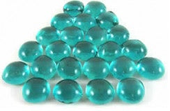 Gaming Stones Crystal Teal Glass Stones (Qty 40) in 5 1/2" Tube