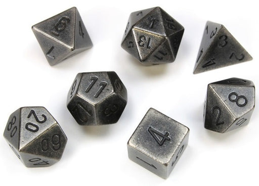 Chessex Polyhedral 7-Die Set Metal Dark Metal CHX27028