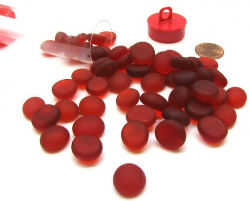 Gaming Stones Crystal Red Frosted Glass Stones (Qty 23-27)