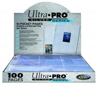Ultra Pro 9 Pocket Page Silver Series Box of 100
