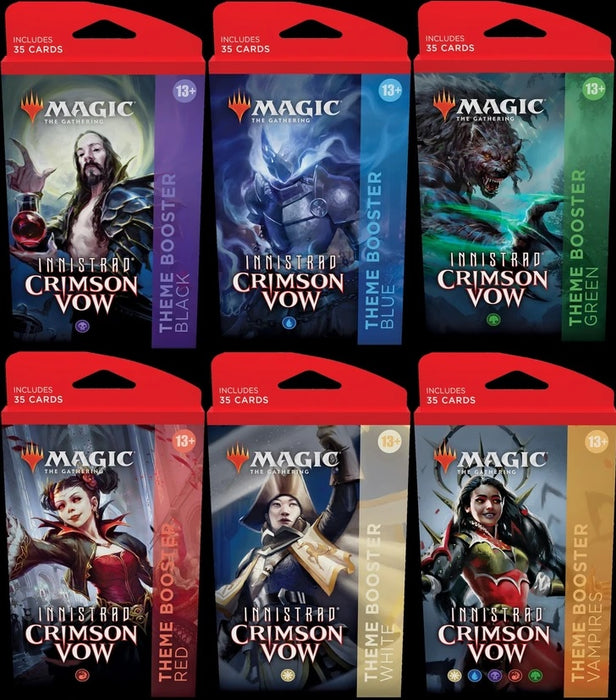 Magic the Gathering Innistrad Crimson Vow Theme Booster Set of 6
