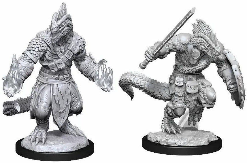 D&D Nolzurs Marvelous Unpainted Miniatures Lizardfolk Barbarian & Lizardfolk Cleric