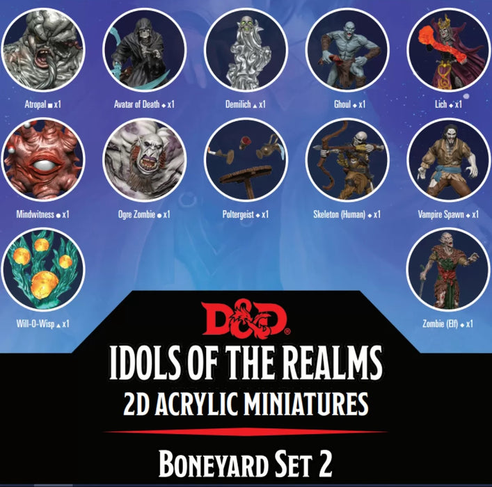 D&D Idols of the Realms Boneyard 2D Set 2