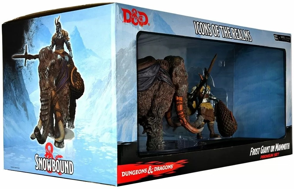 D&D Icons of the Realms Miniatures Snowbound Frost Giant and Mammoth Premium Set