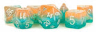 MDG Resin 16mm Polyhedral Dice Set Layered Stardust Sunset