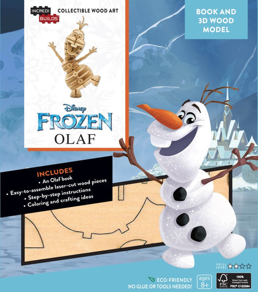 Incredibuilds Disney Frozen Olaf 3D Wood Model and Book